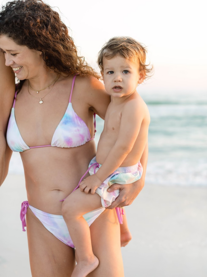 Women's Cotton Candy Tie Dye Tie Top Bikini – women's swimwear, main image