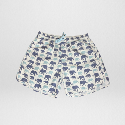 Navalora Matching Swimsuits for Couples and Matching Swimsuits for Families Men's Men's Elephants on Parade Swim Short