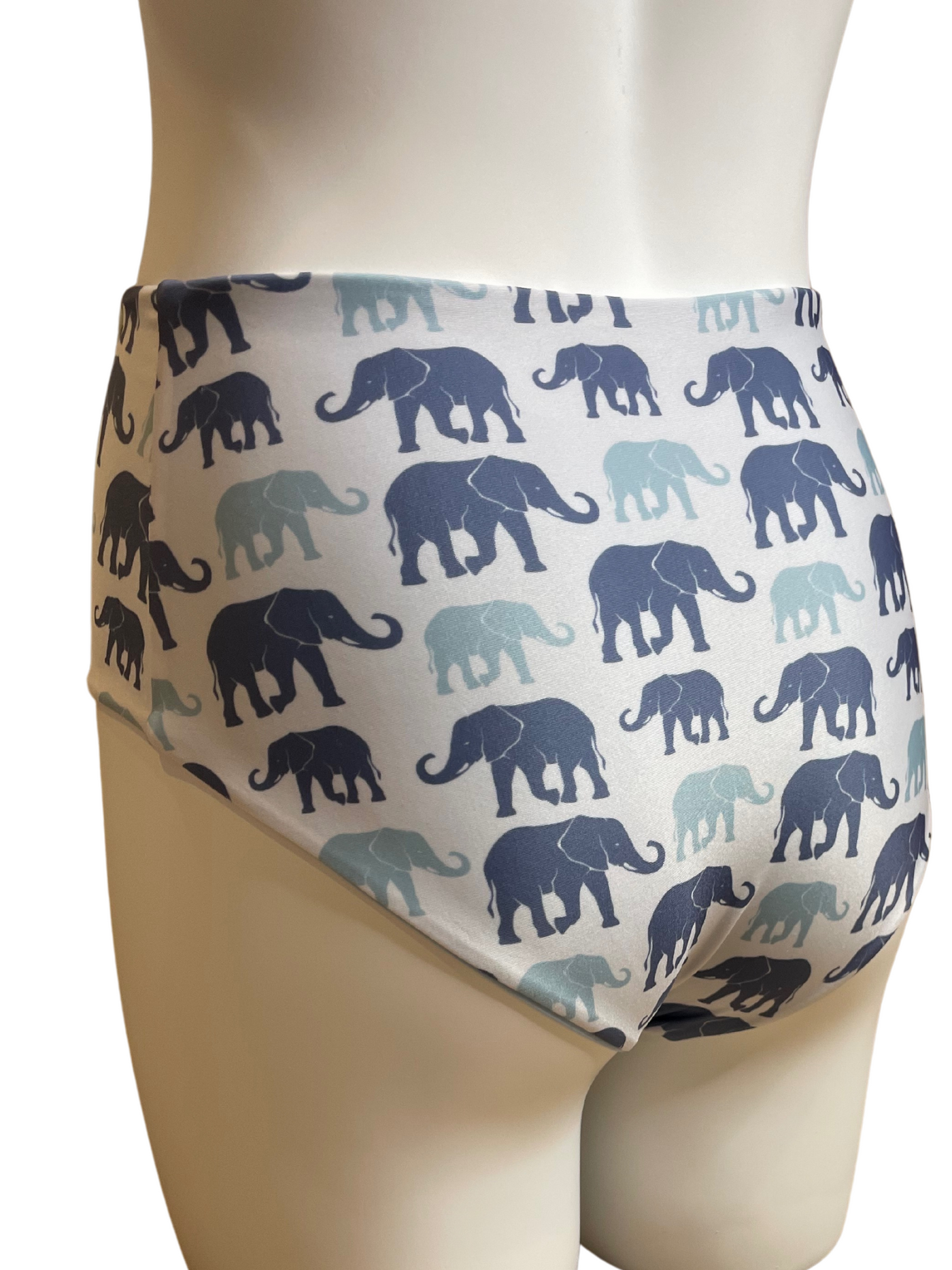 Navalora Matching Swimsuits Women's Elephants on Parade Cheeky High Rise Bikini Bottom